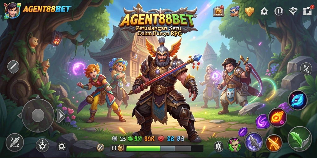 Screenshot gameplay AGENT88BET menampilkan aksi RPG yang mendebarkan.
