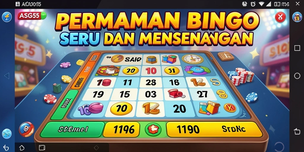 Screenshot gameplay ASG55 menampilkan aksi seru Bingo.