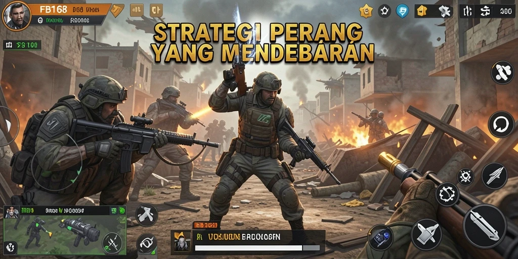 Tangkapan layar gameplay FB168 menunjukkan strategi tempur yang mendebarkan.