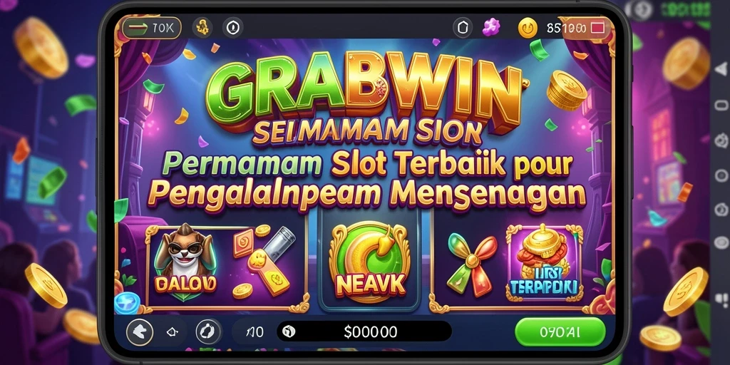 Tangkapan layar gameplay GRABWIN yang menampilkan mesin slot yang menarik.
