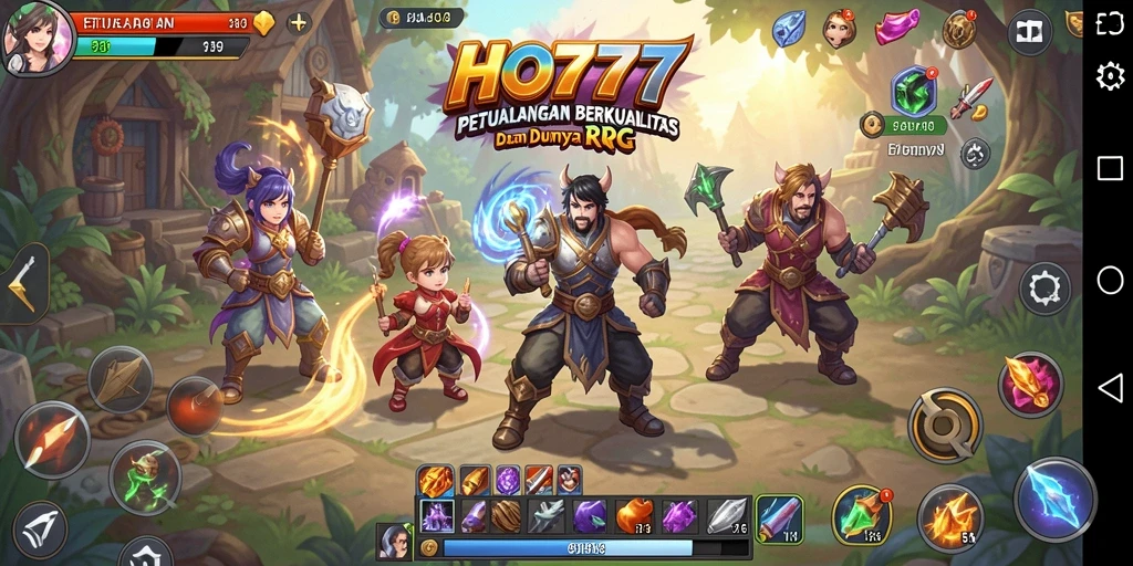 Tampilan gameplay menarik dan dinamis dalam HO777 RPG.