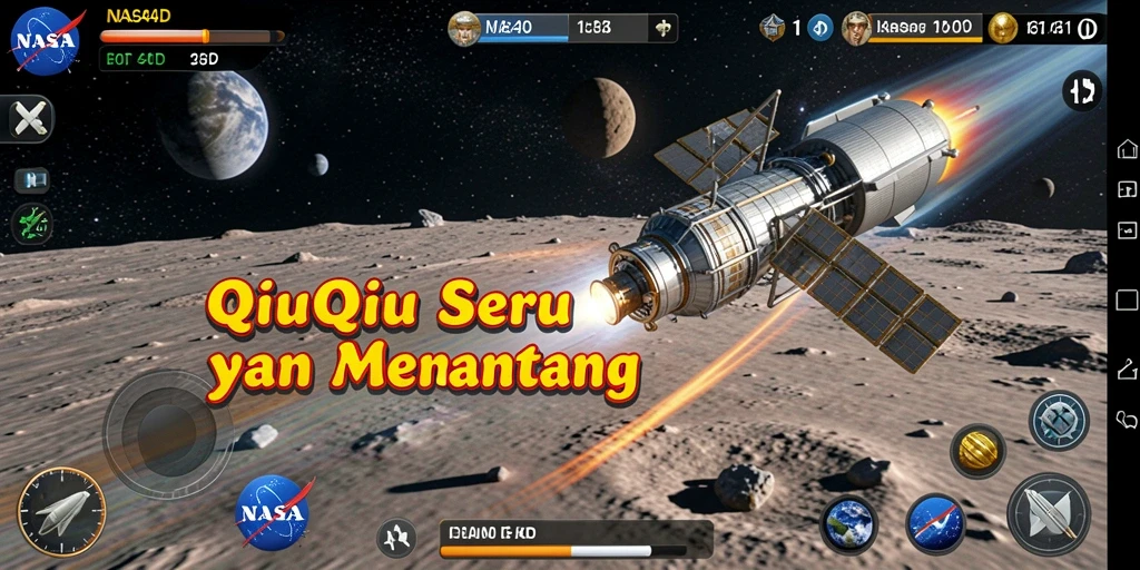 Screenshot gameplay QiuQiu NASA4D yang mendebarkan.