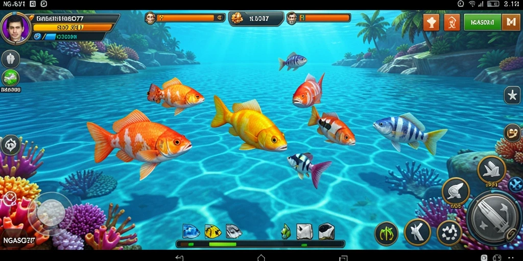 Gameplay NGASO77 menampilkan aksi menembak ikan yang mendebarkan.