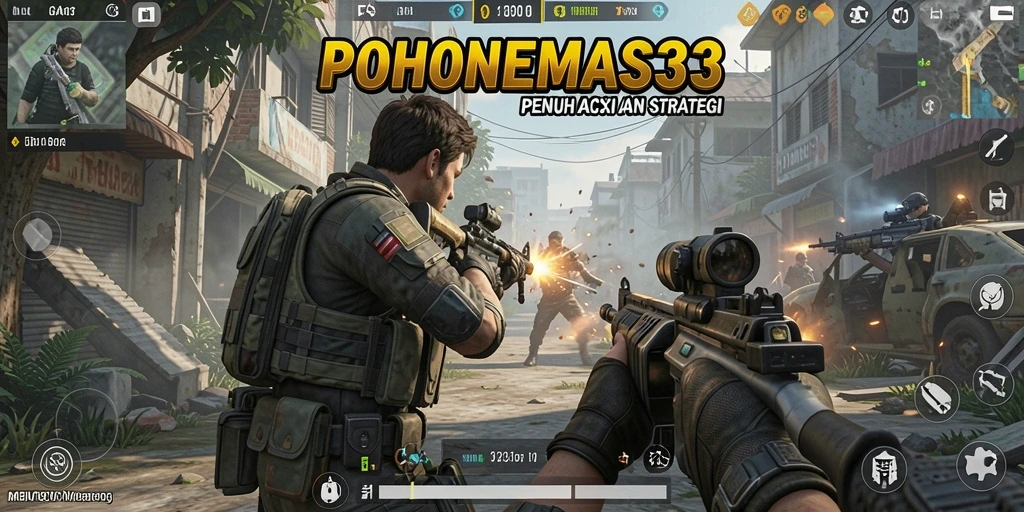 Tangkapan layar dari gameplay intens POHONEMAS33.