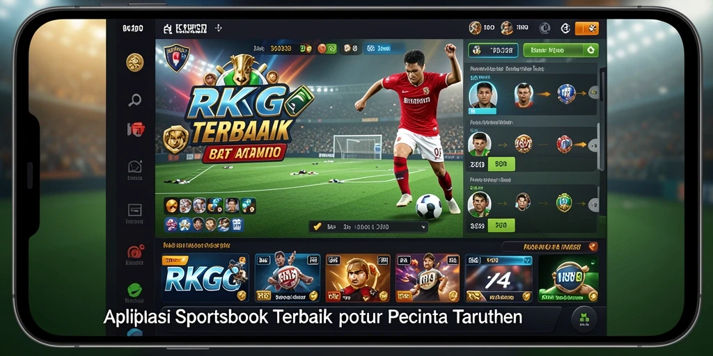 Tampilan utama aplikasi RKGG dengan opsi taruhan olahraga.