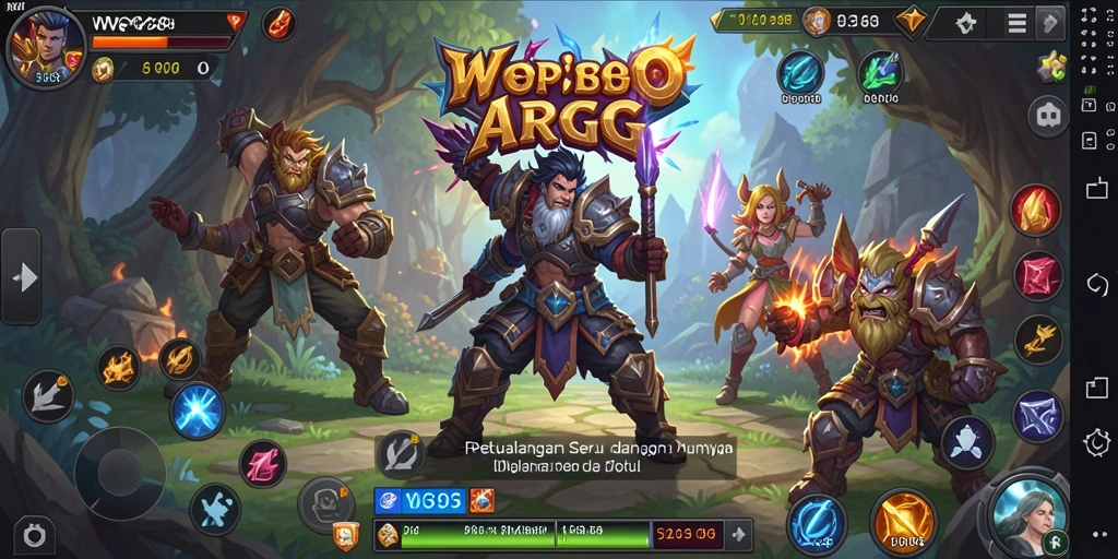 Screenshot utama dari gameplay ARPG yang menegangkan di WP888.